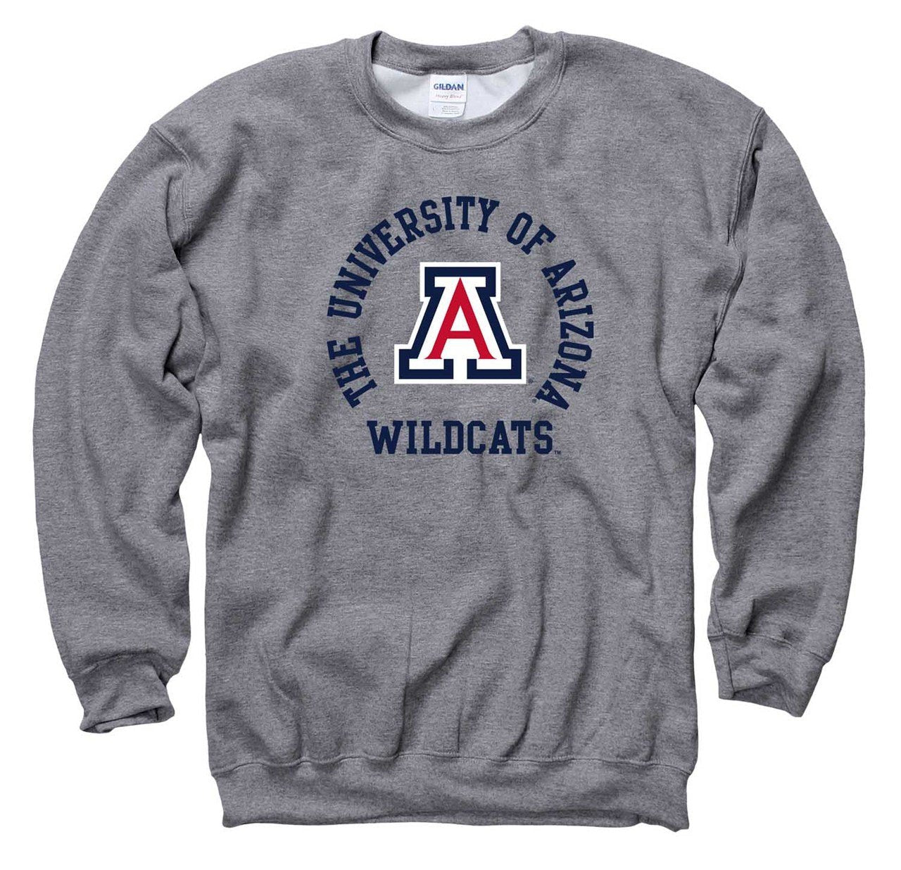 Campus Colors Adult Team Spirit Crewneck (Arizona Wildcats - Graphite, Small)