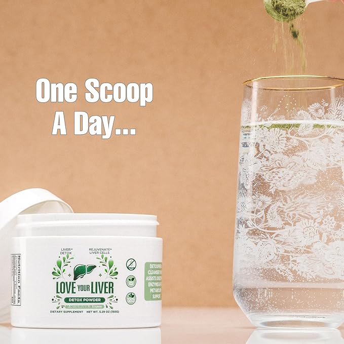 Detox Cleanse Powder - 42 Servings of Liver Cleanse Detox & Repair Powder with Milk Thistle, Dandelion Root, Turmeric, Artichoke Leaf - Liver Supplement Drink Powder for Liver Health