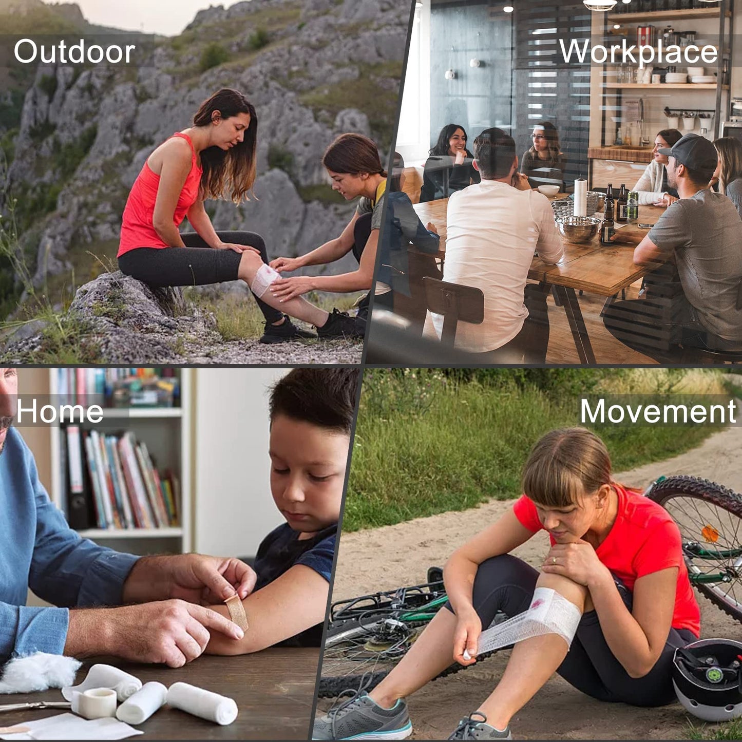 Car-Home Survival First-Aid Kit Emergency-Kit - Black 273Piece Equipment Travel Supplies First Aid Set Home Essentials Camping Hiking YIDERBO