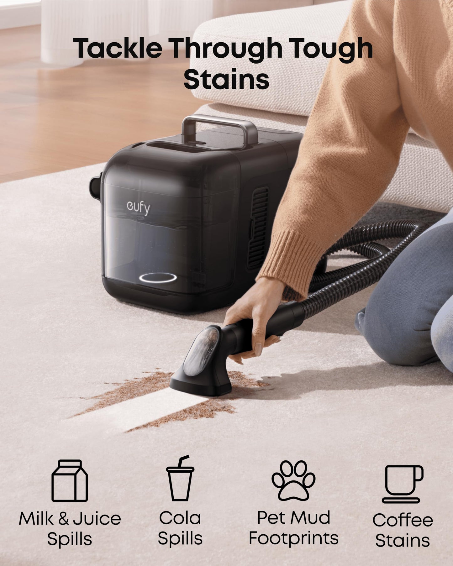 eufy E28 Omni Robot Vacuum and Mop Combo,HydroJet System,with Portable Deep Cleaner for Carpet,20,000Pa Turbo Suction,Zero-Tangling,Corner to Edge Deep Cleaning,with auto All-in-One Station