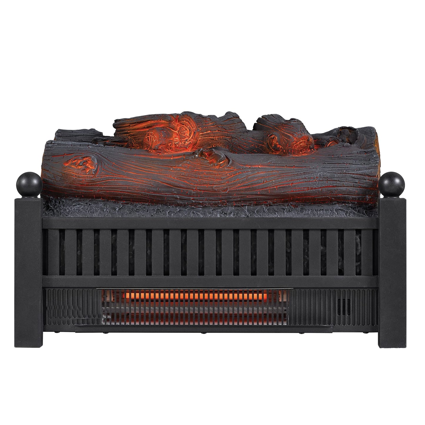 duraflame® Electric Log Set 1,000 Sq Ft Infrared Heater, Faux Logs Insert with LED Flames for Existing Fireplaces, Crackling Sounds, Remote Control Included