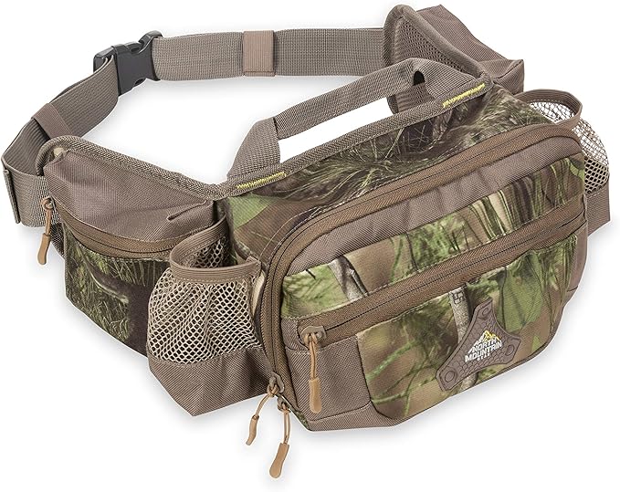 North Mountain Gear Camouflage Fanny Pack Lightweight Waterproof Military Hunting Climbing Camping Accessories