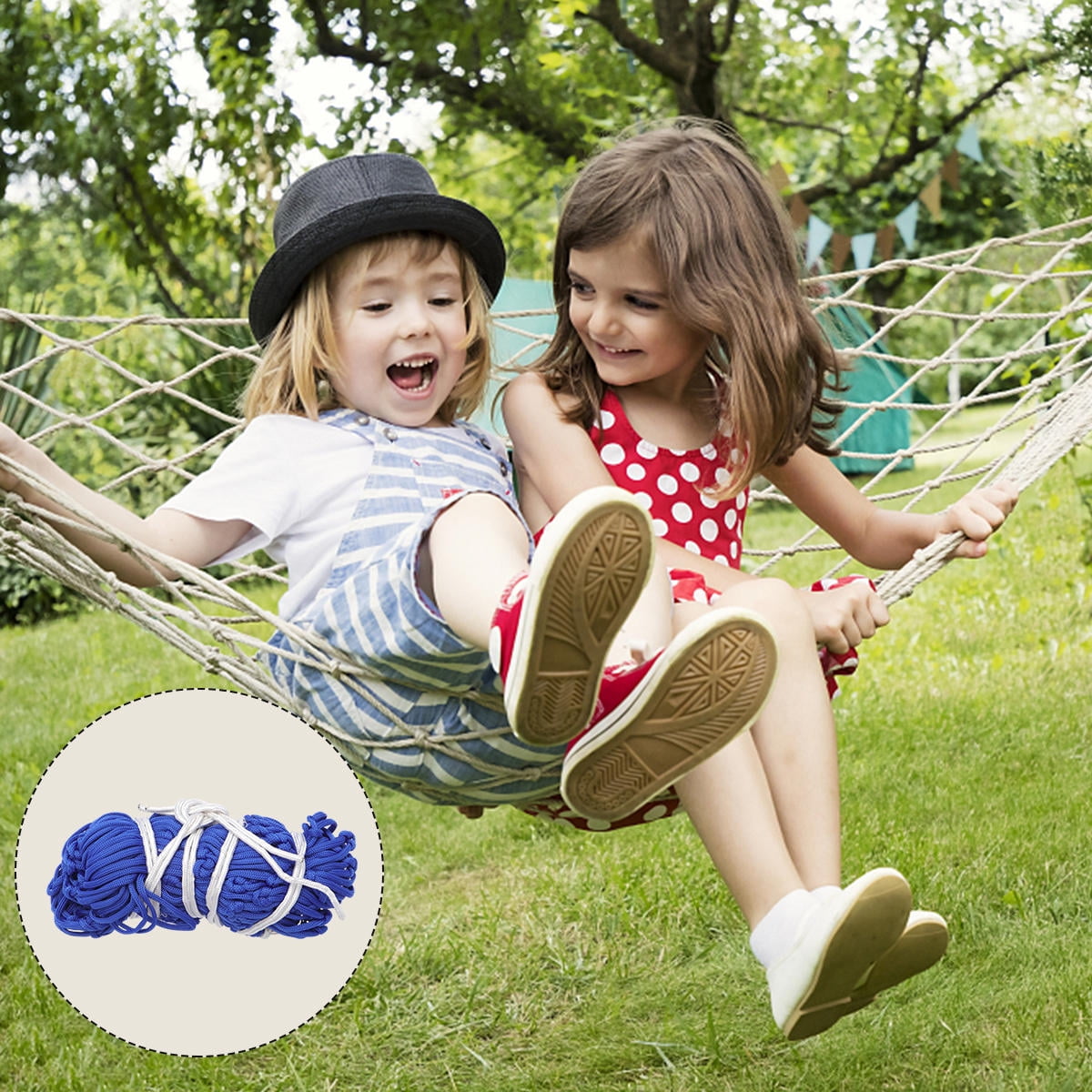 SWETRACE 1Pc Blue Polyester Hammock for Portable Outdoor Accessories in Park