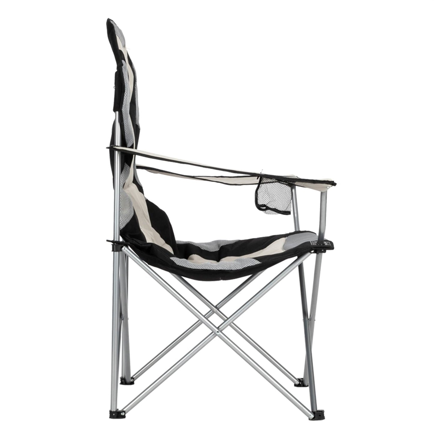 DECMAY Medium Camping Chair Fishing Chair Folding Chair Black Gray