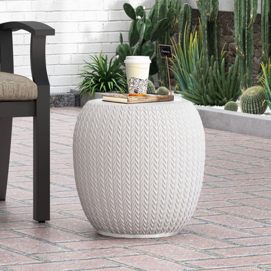 DIANJIE Outdoor LightWeight Concrete Side Table