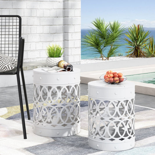 DIANJIE Outdoor Metal S 2 end table