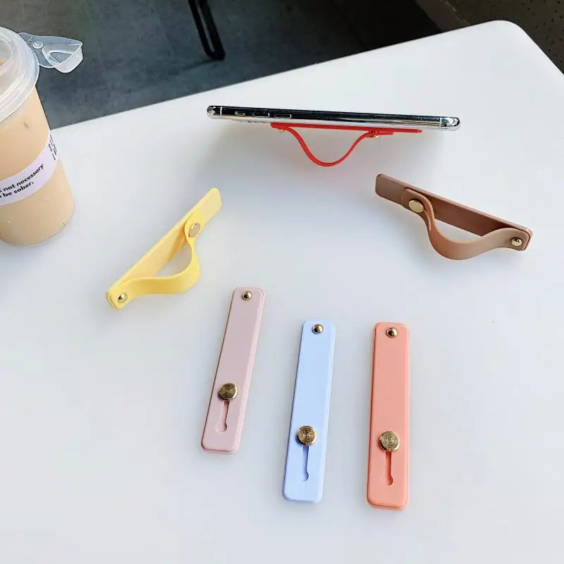 Candy Color Silicone Finger Ring Wristband Holder