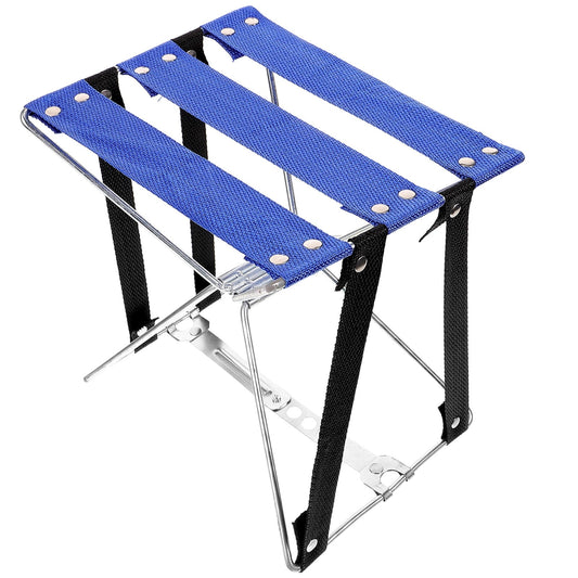 PTOOTP 1Pcs Metal Frame Folding Stool For Camping And Fishing Blue Color And Construction