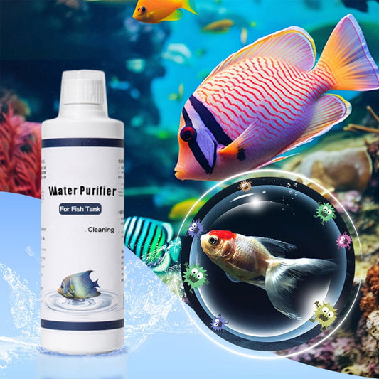 Qaailabf Fish Tank Water Purifier | Aquarium Water Clarifying Flocculant | Natural Safe Cleaning Agent | Improves pH & Alkalinity | Long-Lasting | Easy Use | 150ml Bottle