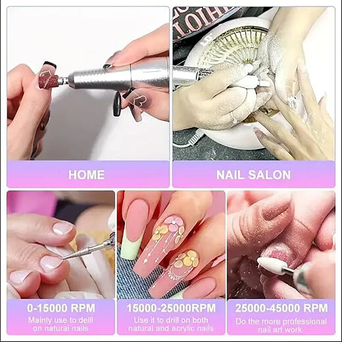 "45000 RPM Electric Nail Drill"
