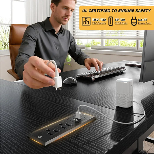 40-Inch L-Shaped Computer Desk