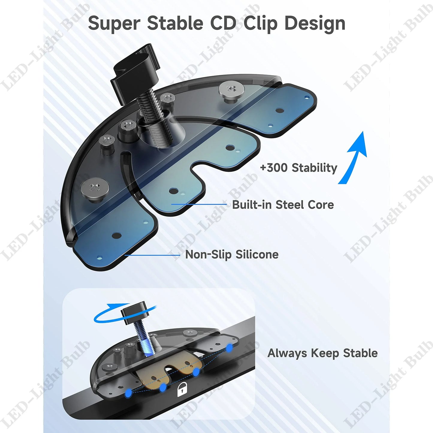 Car CD Slot Phone Holder with 17mm Base