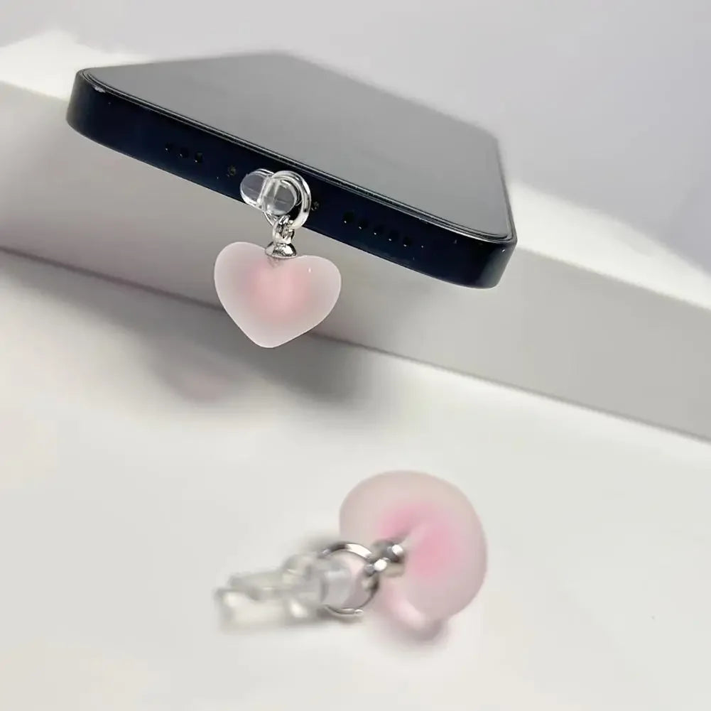 Candy Color Heart Phone Dust Plug