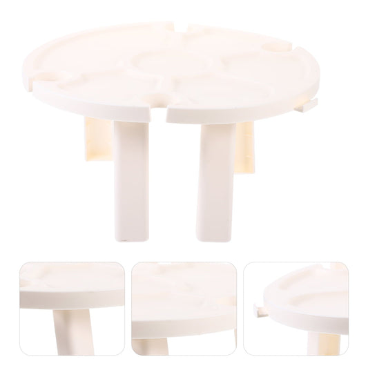 STRANDCHIC Portable Foldable Picnic Table for Home Use Lightweight Plastic White Outdoor Wine Table 27.5 x 16.5 inches
