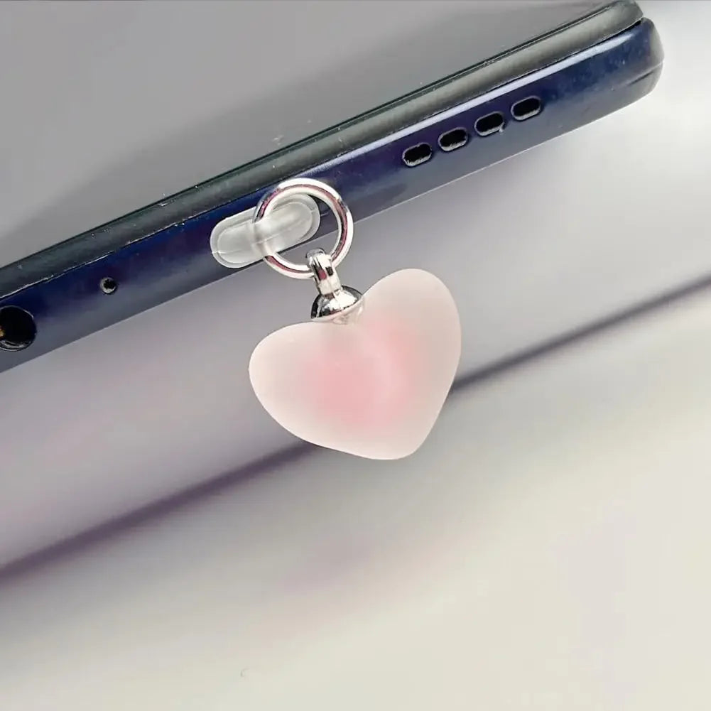 Candy Color Heart Phone Dust Plug