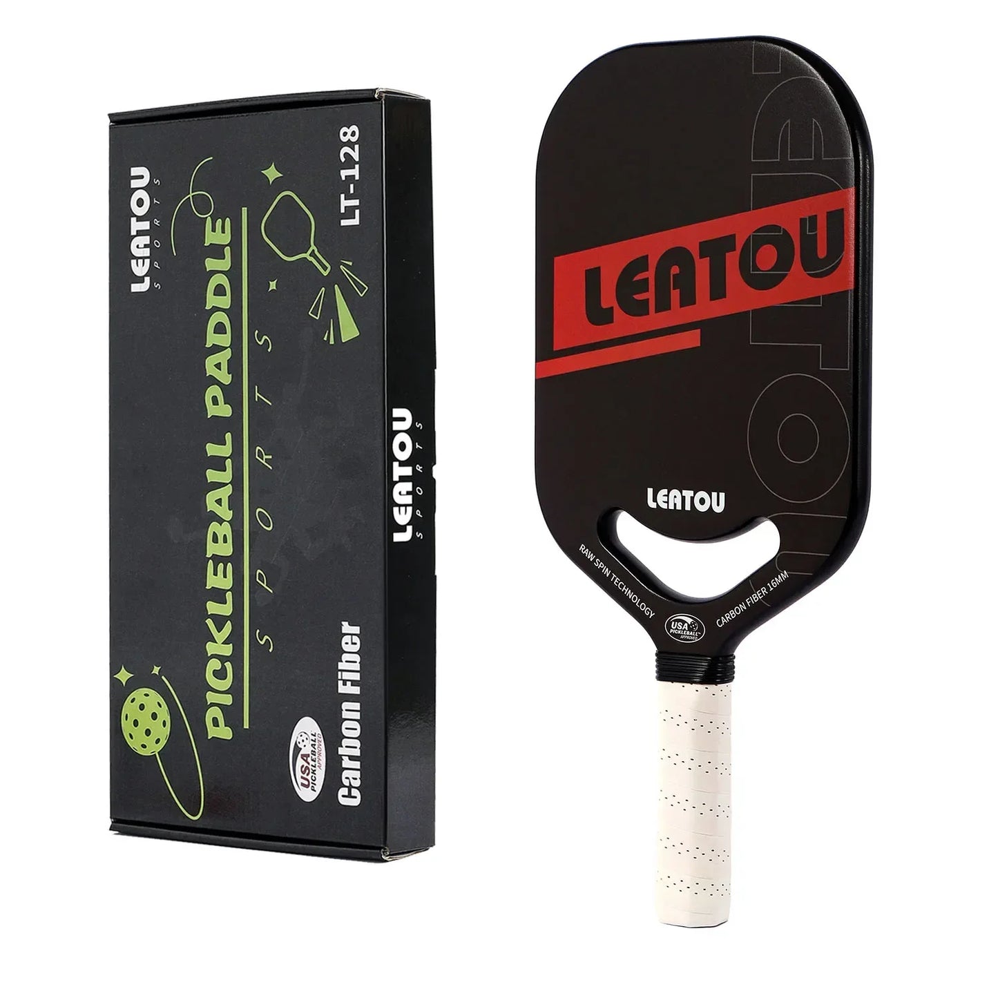 Carbon Fiber Pickleball Paddle Aero Throat, Hexa Core