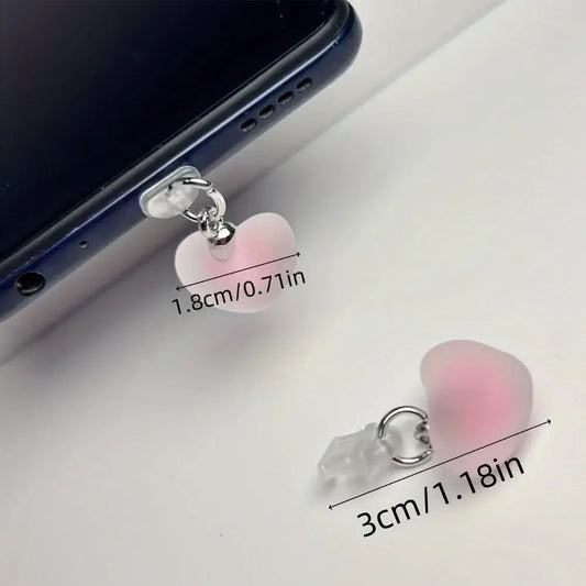 Candy Color Heart Phone Dust Plug