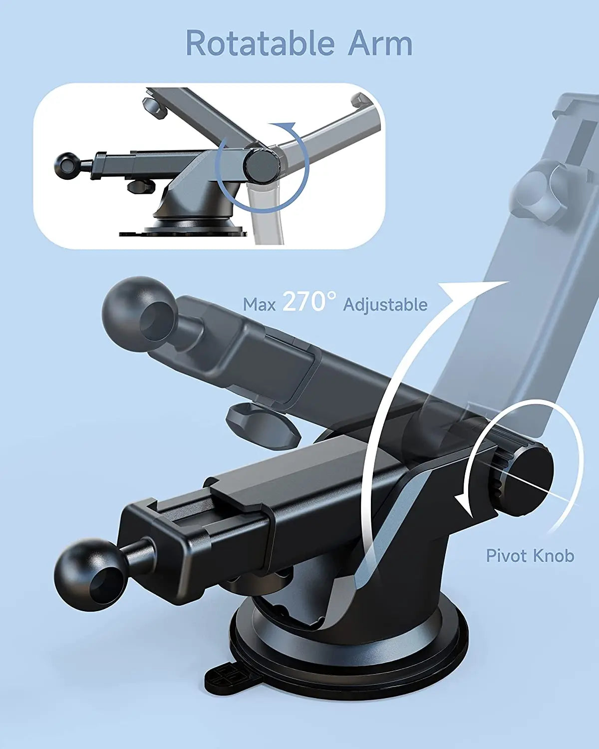 Car Phone Holder Suction Cup Stand