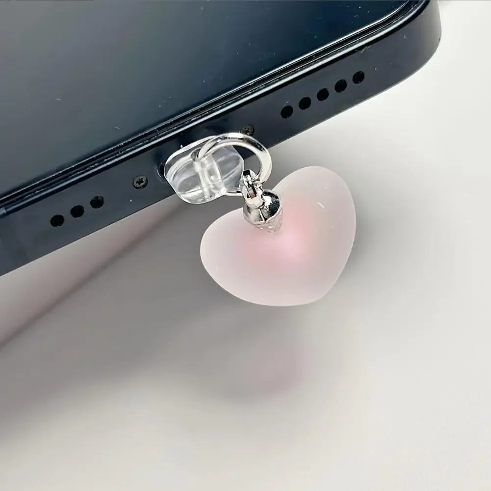 Candy Color Heart Phone Dust Plug