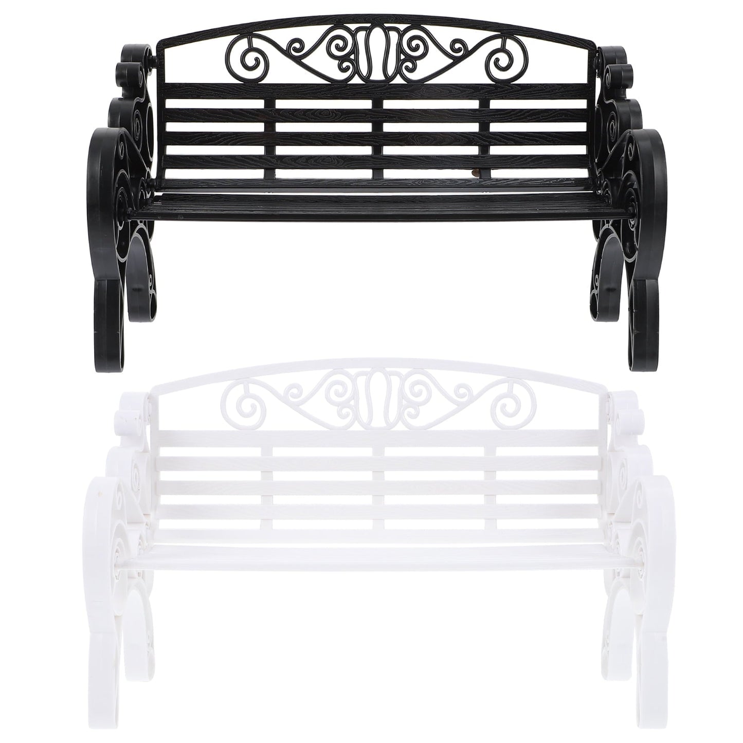 DEMACRIO Miniature Bench Ornamental 2Pack For Garden Ornament Indoor Decoration