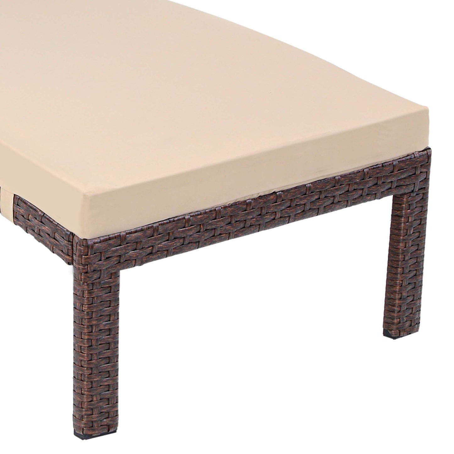 Dextrus 2 Pcs Outdoor Chaise Lounge Chairs, Rattan Wicker Patio Pool Loungers with Cushion & Adjustable Backrest, Arm, Pillow, Wheels