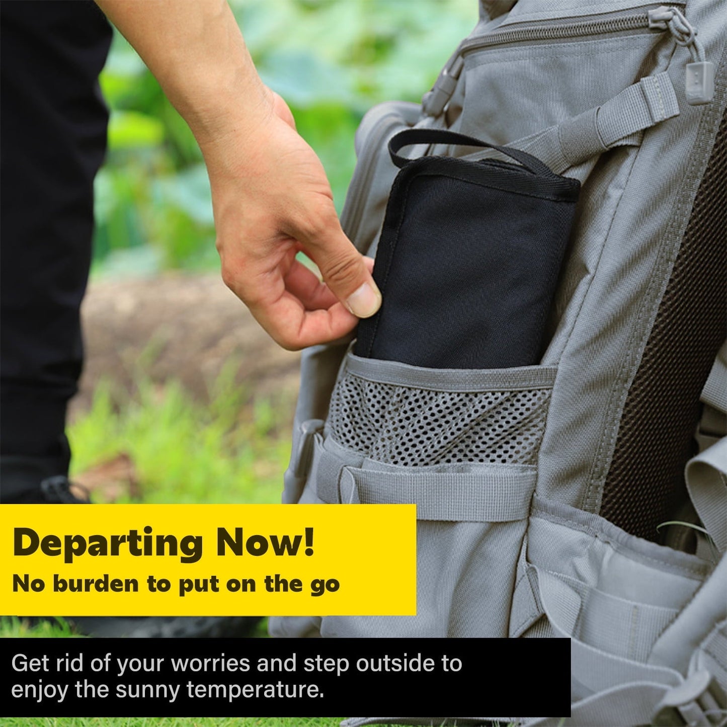 EKIND Portable Folding Camping Stool Lightweight Aluminum Alloy Chair for Outdoor Activities, Compact, Durable, Heavy Duty Design(Black)