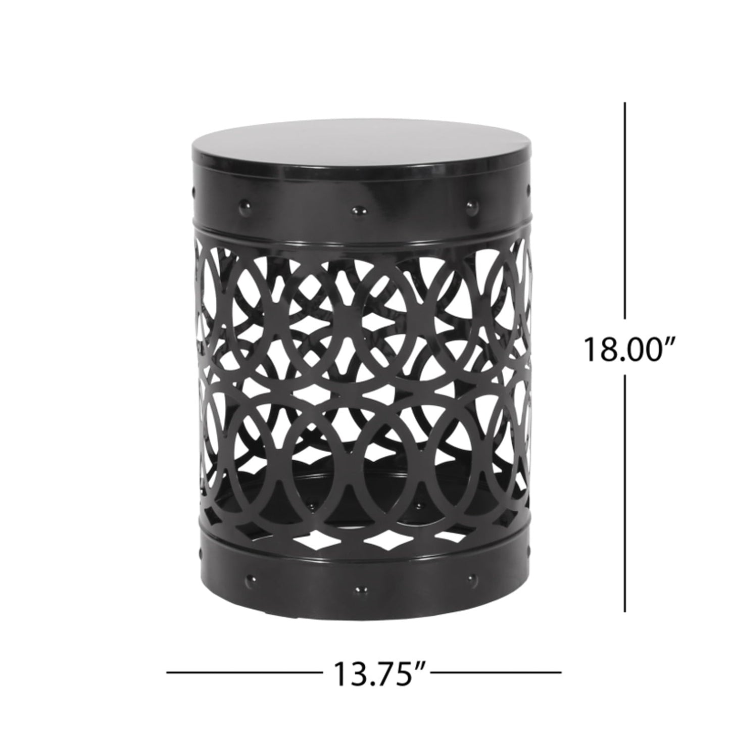 DIANJIE Outdoor Metal end Table Large