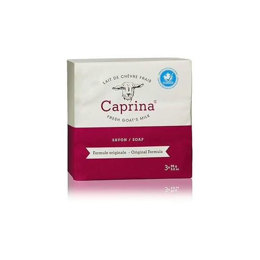 Caprina by Canus Fresh Goat's Milk Soap, Original, 3 bars 3.2 Ounces each