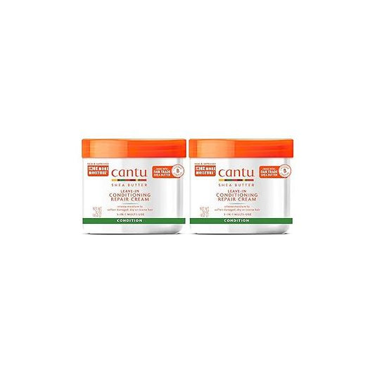 Cantu Leave-In Conditioning Repair Cream with Shea Butter, 16 oz (Pack of 2)