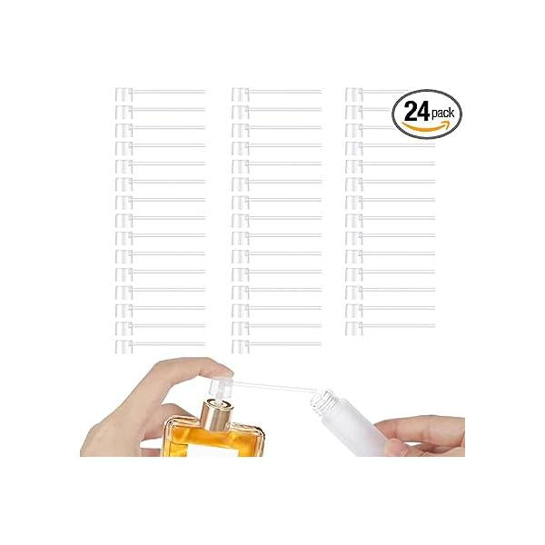 24pcs Perfume Dispenser Pump Refill Tool for Travel Refillable Atomizer Spray Bottle Cosmetic Extractor Syringe Kit Makeup Decanting